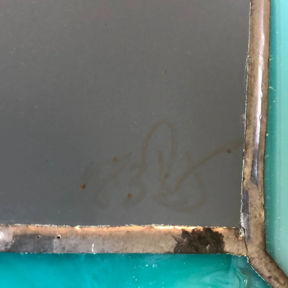 Vintage ‘83 Handcrafted Van Gogh Iris Mirror (Like New)
